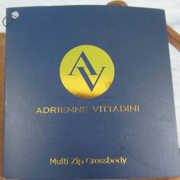 Adrienne Vittadini Brown Multi Zip Crossbody Bag - Picture 5 of 5